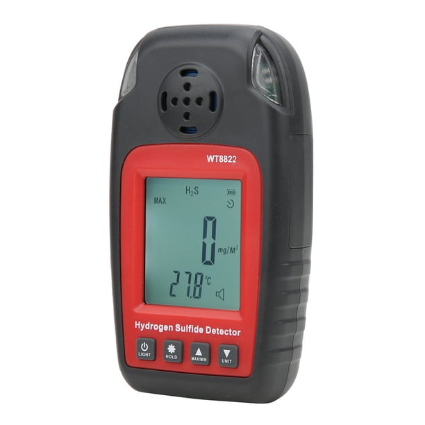 Detector de gas H2S portátil profesional WT8822, sensor de alarma de monitor de alta sensibilidad