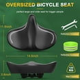 thumbnail image 3 of MEC New Noseless Oversized Bike Seat, Extra Wide Comfort Pure Memory Foam Bicycle Seat Cushion, Compatible Saddle Replacement with Electric Bike, Exercise, Cruiser, Road Bike for Men & Women, 3 of 14