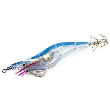 Squid Rings - 12g / 0.4oz Transparent Fishing Lure Flashing Hard Lure with Squid Jigs Lure Ring Swivel Sea Water Fresh Water Imitation Prawn Fishing Lure