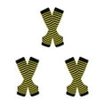 thumbnail image 1 of Transemion Stay In Style With Thick Thighs Long Socks Made With Polyester And Highly Elastic Easy To Wear yellow and black 3Set, 1 of 6