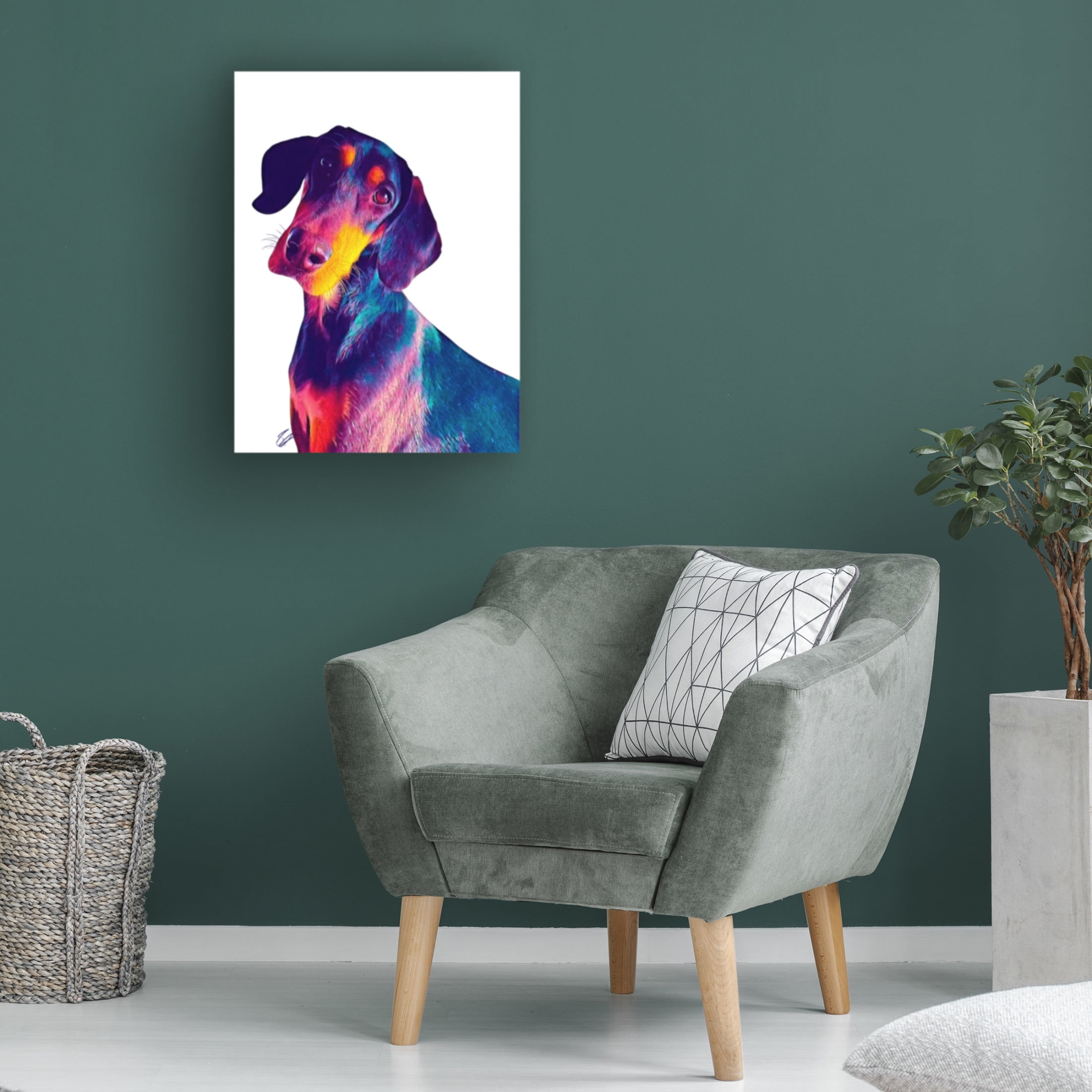 Trademark Fine Art Ruth Day Finn Dog Canvas Wall Art