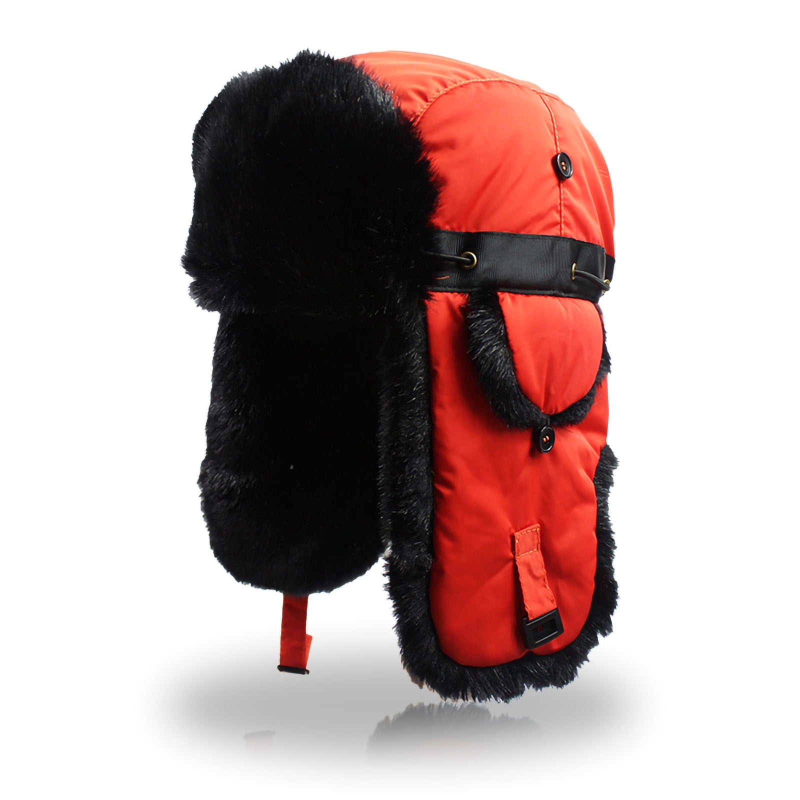 RongHuan Men Women Trapper Hat Faux Fur Winter Ski Hat Thick Fleece Cold Weather Outdoor Warm Hat