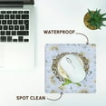 thumbnail image 7 of 3dRose, Vintage cute kitten on pretty blue floral pattern with green ribbon bow graphic - tabby kitty cat, Mouse Pad, 7 of 7