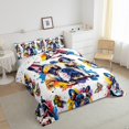 thumbnail image 3 of Manfei Child Teens Cute Animal Dog Bedding Comforter Set 2pcs,Flying Butterflies Twin Comforter Sets Microfiber,Graffiti Splash Breathable Bedding Set,Super Cozy Room Decor,Reversible, 3 of 8