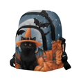 thumbnail image 2 of CHAQLIN Cat Halloween Bat Sling Bag for Travel Traveling, Zipper Crossbody Bag Polyester Adjustable Strap Small Crossbody Wallet, 2 of 6