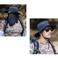 thumbnail image 3 of Men Women Outdoor Sports Quick Dry Fishing Flap Caps Wide Brim Sunshade Bucket Cap Sportswear, 3 of 7