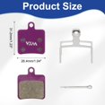 thumbnail image 2 of 4set Disc Brake Pad 1.04" x 1.23" Semi-Metallic Resin Bike Brake Pads with Spring and Pin for BB7 M355 M446 M640 Mountain Road Bikes, Purple, 2 of 7