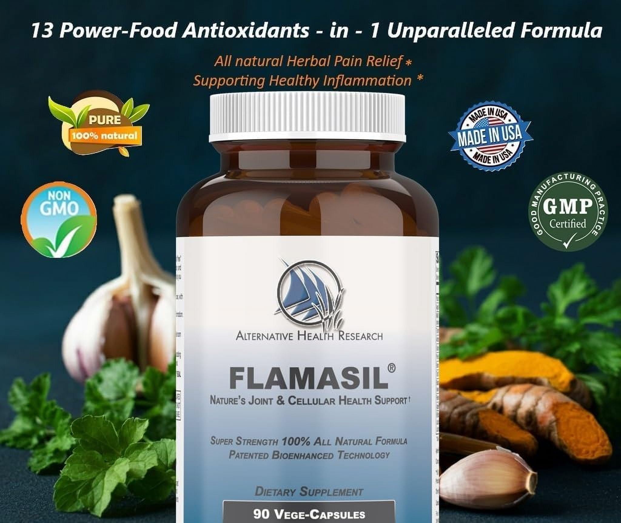 Flamasil ™ by Alternative Health Research: Joint Health and Cellular Repair Supplement, 90 Servings