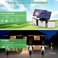 thumbnail image 2 of Luces de pared exteriores superbrillantes con sensor de movimiento solar IP65 de 230 LED, 2 of 5