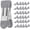 Gray, variant on Clothes Pins Heavy Duty 30 Pack, 2.17 Inch Metal Chip Clips, Clothespins for Photo Drying Clothesline Laundry Sock, Bag Clips for Food Kitchen Stainless Steel with Rubber, 6 Colors