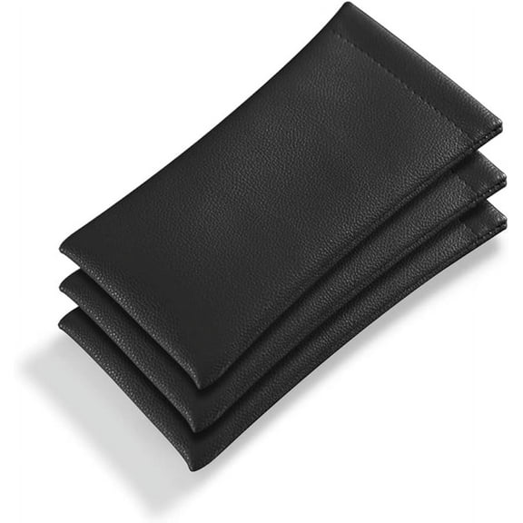 3 Pack Leather Soft Sunglasses Case Squeeze Top Portable Eyeglasses Pouch Glasses Bag for Women Men