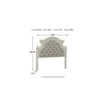 thumbnail image 4 of Signature Design by Ashley Realyn Full Upholstered Panel Headboard, Traditional Cottage Style with Button Tufting, Chipped White, 4 of 5