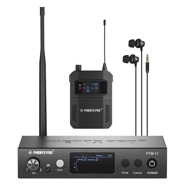 Sistema de monitor intraural inalámbrico Phenyx Pro PTM-11 UHF Mono