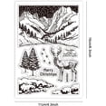 thumbnail image 6 of Winter Elk Deer Clear Stamps Snow Silicone Clear Stamps Christmas Deer Pine Tree Silicone Stamp for Christmas Card Making Scrapbooking Photo Album Decor 1sheet, 6 of 7