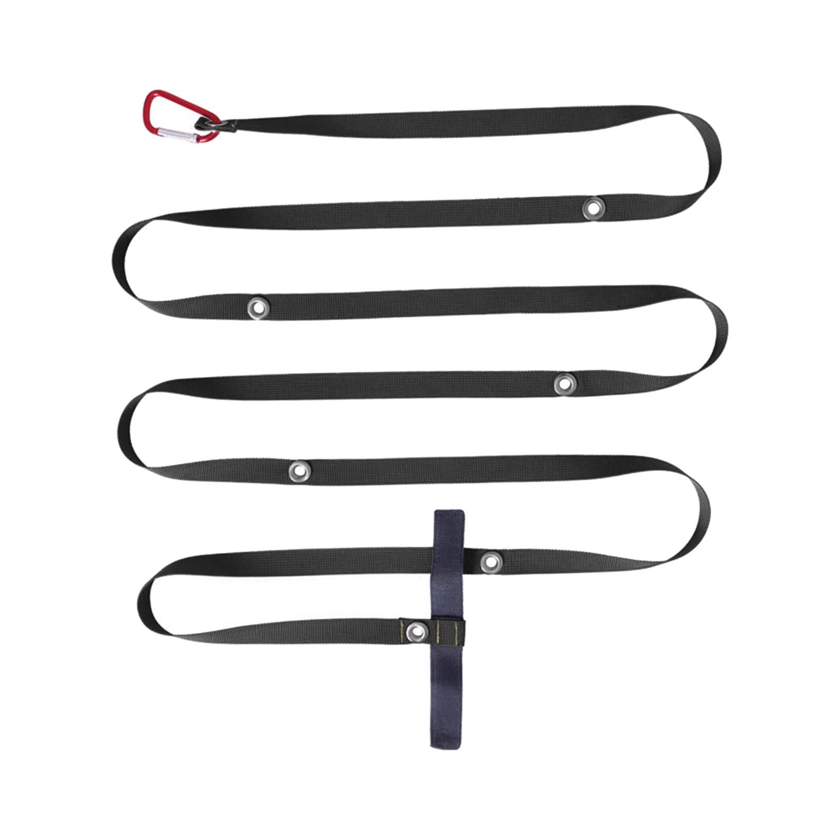 S SERENABLE Sangle d'Extension en Nylon Robuste 300cm Kit de Sangles pour Balançoire d'Arbre Noir