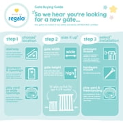 Regalo Easy Step Extra Tall Walk Thru Baby Safety Gate, Fits Openings 29-36.5 Inches, White