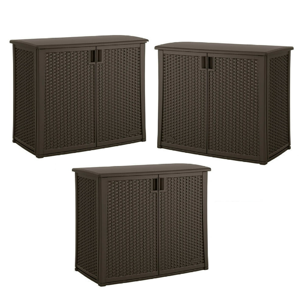 Suncast Elements 97 Gallon Backyard Oasis Storage Entertaining Station