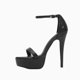 thumbnail image 5 of European and American Summer One-word Buckle Genuine Leather Thick Sandals Waterproof Platform Ultra-high Heels Fashion Catwalk, 5 of 5
