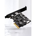 thumbnail image 2 of Adaptador PCIE 3.0 a USB 3.2 DQrwqpou Tarjeta convertidora 10 Gbps 19P 20P Interfaz completa 1xA-Key, 2 of 9