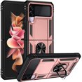 thumbnail image 1 of FFIY Compatible with Samsung Galaxy Z Flip 3 Case, [Military Grade] 16ft. Drop Tested Cover with Magnetic Kickstand Car Mount Protective Case for Samsung Galaxy Z Flip 3 5G 2021 (A-Red), 1 of 7