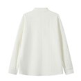 thumbnail image 3 of Styesk Chemises pour Hommes Cardigan Uni Ample Décontracté Bouton Manches Longues Col Rabattu Blouse, 3 of 7