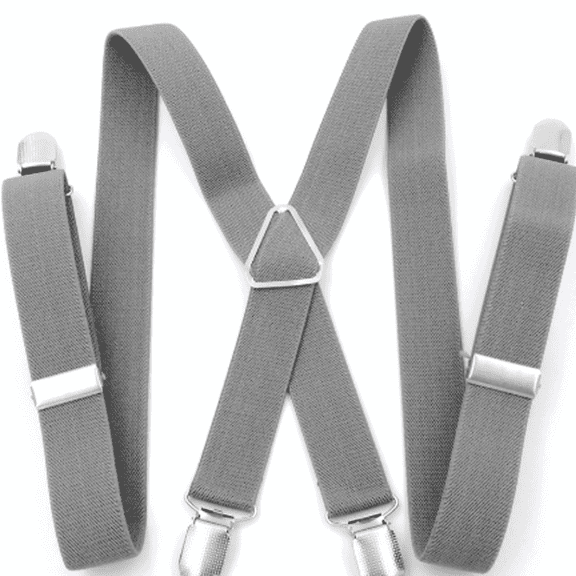 FLORNIX Suspenders for Men Multiple Colors Available Men'S Suspenders Adjustable Length Environmentally Friendly Materials Suspenders,Gray