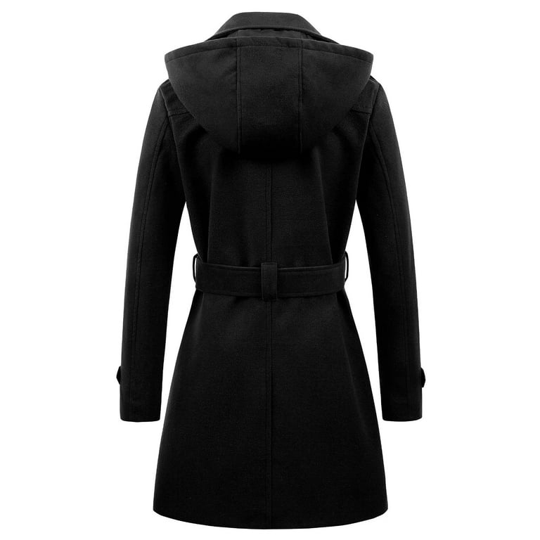 Chrisuno Plus Size Women Trench Coat Womens Dress Long Coats for Light Hood  Belt Double Breasted Waterproof Black 1X : : Clothing, Shoes &  Accessories