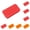 Red*5+Orange*5, variant on Metal Rectangular Tins 1pcs 16ml Metal Rectangular Empty Mini Tin Box Slide Cover Storage for Candy Portable Containers Organizer(White,1pcs)
