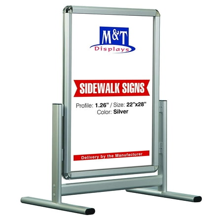 Deluxe Rollup Sign Display Al Maki Aluminum Sidewalk Display, Advertising Sign, 22