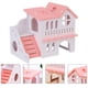 thumbnail image 4 of Casa de hámster de madera de dos pisos para mascotas, refugio para hámster, juguete para jugar, 4 of 8