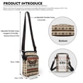 thumbnail image 6 of HELLHERO Polyester Crossbody Bags Lightweight Outdoor Daily Use Double Deck, Mixed Geometrics with Butterfly, 6 of 7