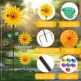 thumbnail image 4 of Solar Garden Wind Spinners, 61” 3D Sunflower Metal Wind Sculptures with Multi-Color Glass Ball Light, Solar Windmill Kinetic Spinner Outdoor for Lawn Patio Decoration, 4 of 7