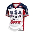 thumbnail image 2 of 2026 New USA Soccer Jersey for Men, United States Jersey Soccer, Jersey USA Fans V Neck Short Sleeve Football Retro Streetwear Outdoor T Shirt for Adult(White, 2XL), 2 of 4