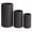 Black, variant on Set of 3 Tall Cylinder Polystone Indoor/Outdoor Planters, Sand