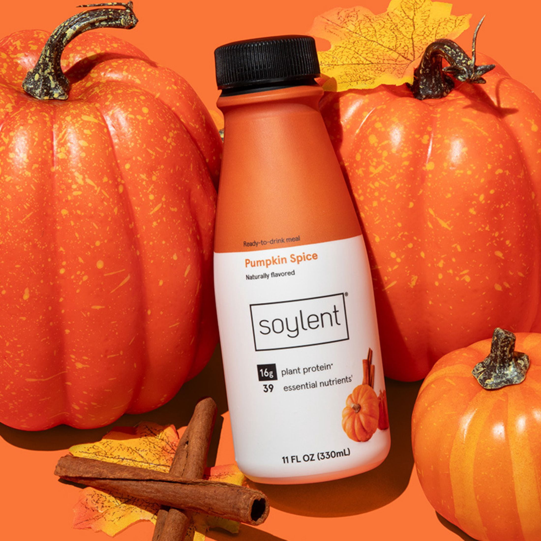 (3 pack) Soylent, Complete Meal Replacement Shake, Pumpkin Spice Flavor, 4 Pack