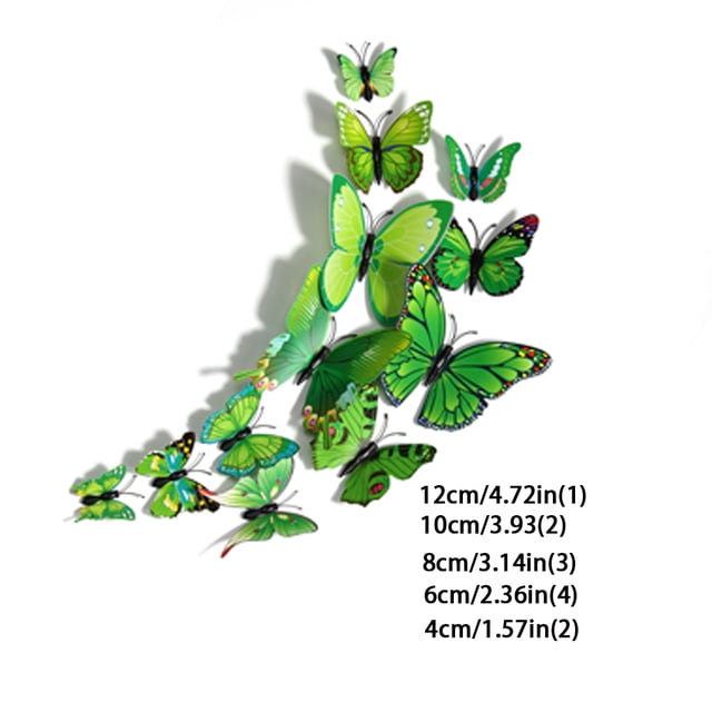 24pcs 3D Insect Wall Sticker Living 1 3 Room Bedroom Adhesive 3D Wall Paper PVC Decal Home Decoration