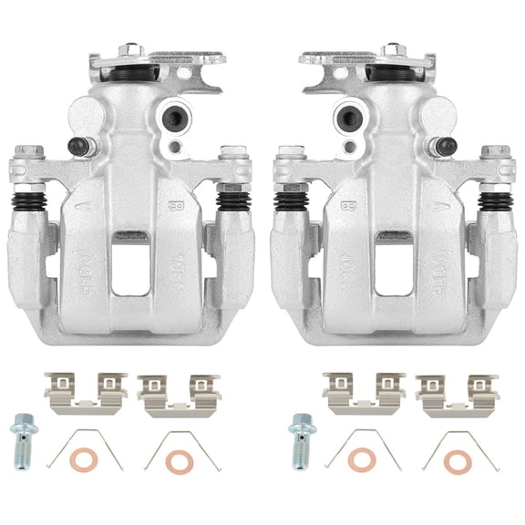 2PCS Rear Driver & Passenger Side Disc Brake Calipers (w/Bracket) 1 Piston 2013-2017 for H-onda Accord 2.4L 2014 2015 2017 for H-onda Accord 2.0L