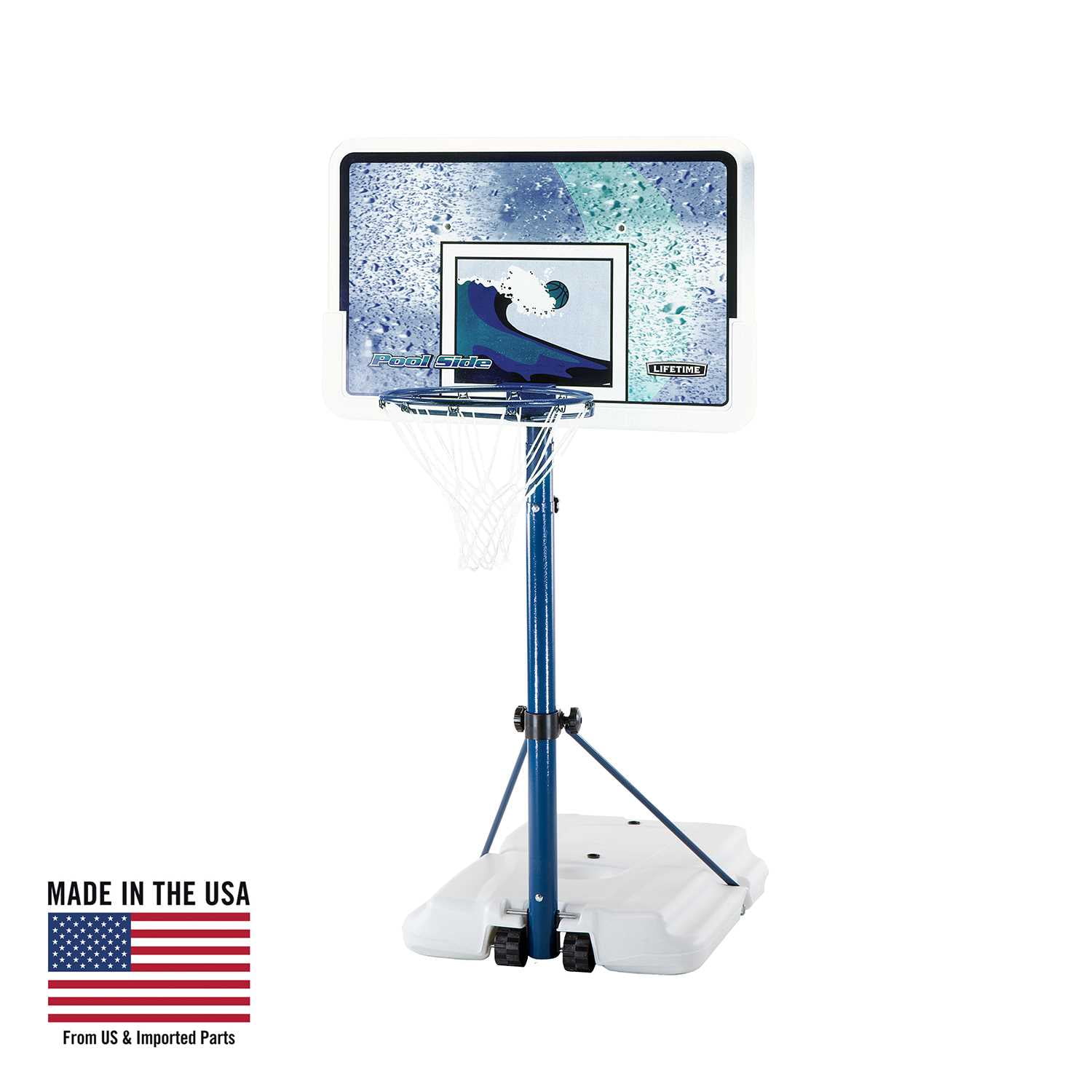 Lifetime 44" Pool Side Portable Height Adjustable Basketball Hoop, 1301