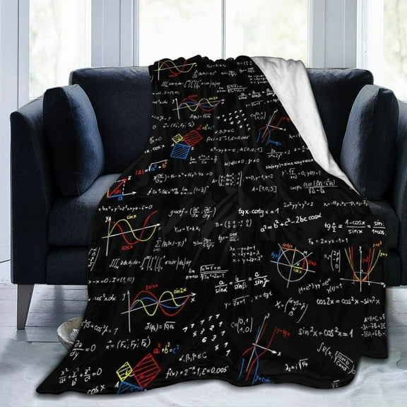 Math Formulas Mathematics Throw Blankets, Gifts for Adult Blanket, Lightweight Cozy Warm Flannel Blankets Throw for Home Decor Bed Couch 40"x30"