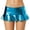 Light Blue, variant on Short Metallic Mini Skirts for Women Trendy Low Waisted Pleated Solid Ruffle Shiny Dance Clubwear Skirt Silver XL