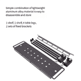thumbnail image 2 of Storage Rack Folding Multi-Layer Rack Camping Tabletop Double-Layer Storage Rack Cutlery Rack Light Ra, 2 of 8