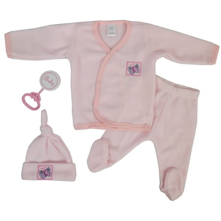 

Bambini Pink Fleece Baby Shower Layette Gift Set 4pc (Baby Girls)