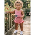 thumbnail image 5 of BemeyourBBs Newborn Baby Girl Boy 4th of July Outfit Independent Day Patriot Clothes Knit Sweater Romper Overalls Flag Sleeveless Bodysuit Jumpsuit Infant Baby Girl Boy Summer Clothes, 5 of 9