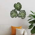 thumbnail image 6 of kowaku 3Pcs Palm Leaves Wood Wall Decor Tropical Wall Art Jungle Decor Hanging Sculpture Unique Wooden Ornament for Cafe Dining Room Green, 6 of 9