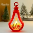 thumbnail image 1 of Puntoco Decoraciones Navideñas, Linternas De Estilo Retro, Decoración Del Hogar Para Personas Mayores De Color Rojo Luminoso, 1 of 3