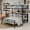 Black, variant on Mintazer Twin Over Full Metal Bunk Bed with Desk, Bunk Bed Frame with Guardrails and Ladder for Bedroom Dorm Apartment, White