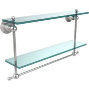 Astor Place Collection 22" 2-Tiered Glass Shelf with Integrated Towel Bar (Build to Order)