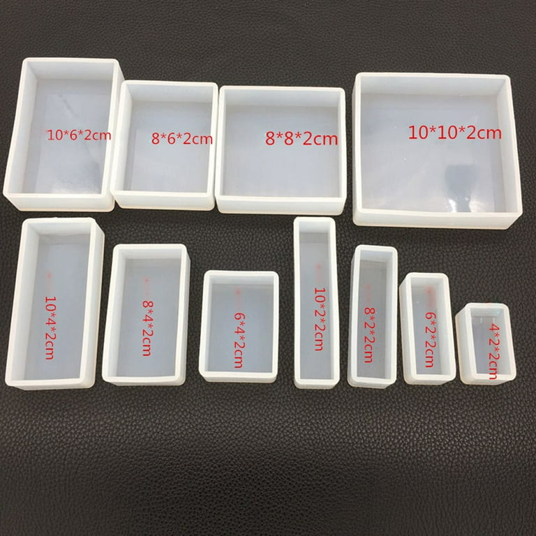 TINYSOME Square/Rectangle Shape Resin-Molds Silicone-Molds for Epoxy Resin  Casting DIY Mold for Square Rectangle Shape Toy Making 