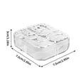 thumbnail image 3 of Fesfesfes Small Travel Pill Box,4-Compartments Pill Organizer,Portable Weekly Pill Case Container Stylish Pill Organizer Clear, 3 of 9