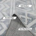 thumbnail image 3 of Pentantan Area Rugs 6'x9', Machine Washable Neutral Geometric Living Room Rug, Soft Moroccan Indoor Carpet for Bedroom, Gray, 3 of 7